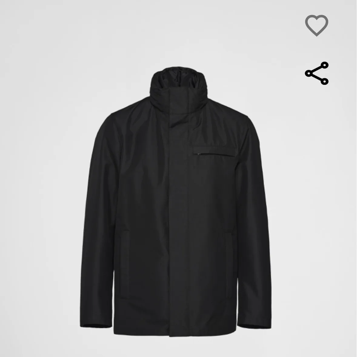 프라다 테크니컬 패브릭 블루종 재킷 2in1