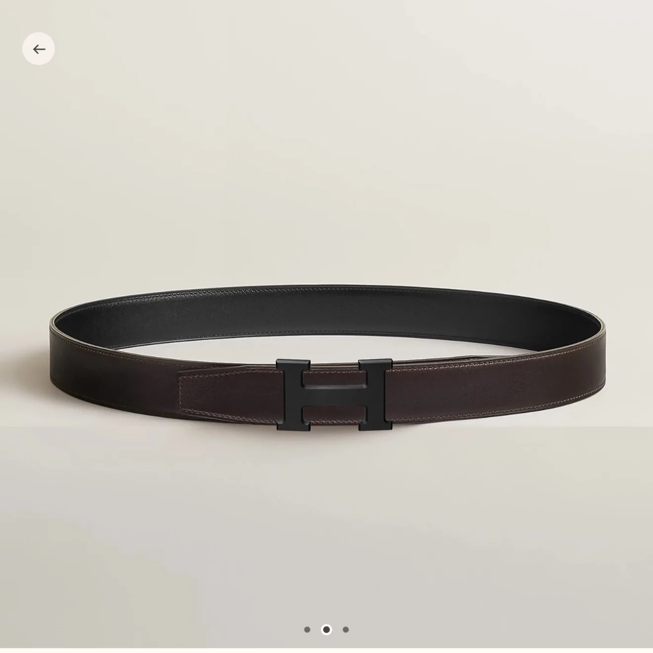 H 벨트 버클 & 리버서블 가죽 스트랩 32mm