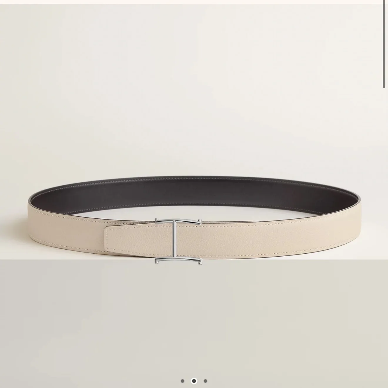 에르메스 S Serif 벨트 버클 리버서블 가죽 스트랩 32mm