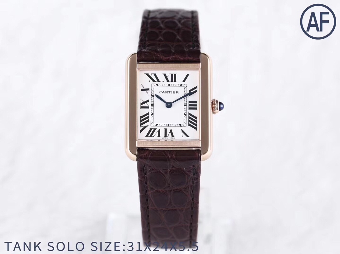 AF | 쿼츠 무브먼트 l 34.8 x 24mm l 까르띠에 탱크 solo