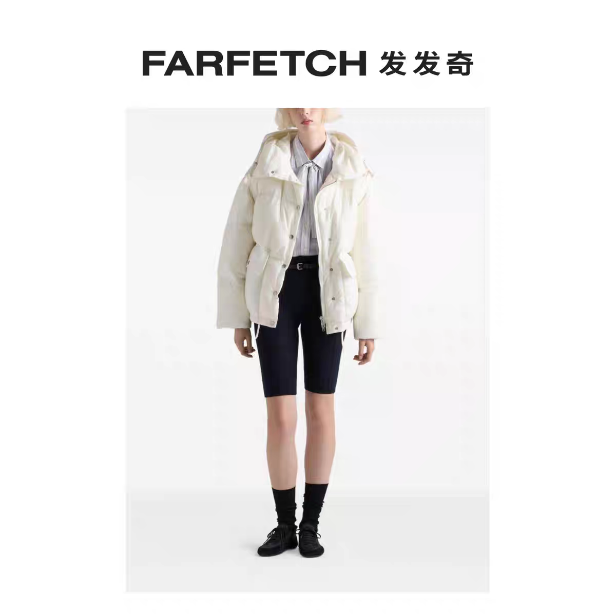 Medium-weight hooded soft fabric down jacket