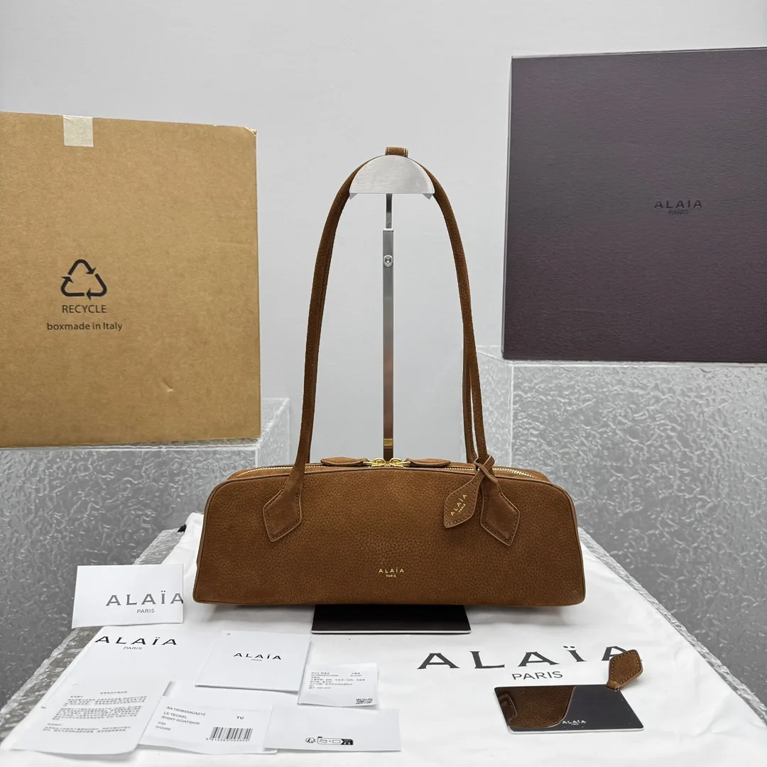 Alaia 알라이아Le Teckel 레더 숄더 백 33x10x11cm