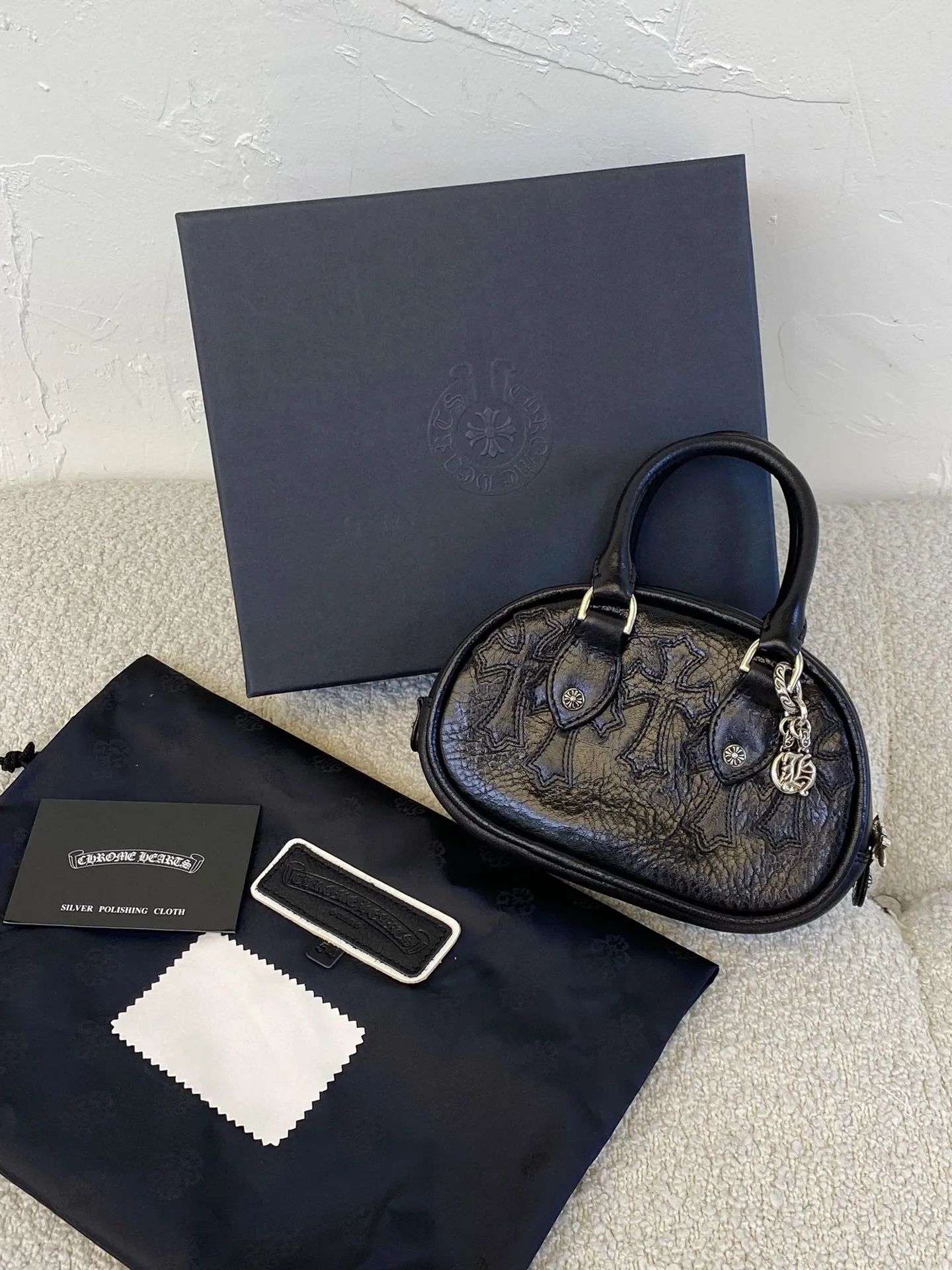 Chrome Hearts Cemetery Cross Tiny Gym Bag 20×22×8cm