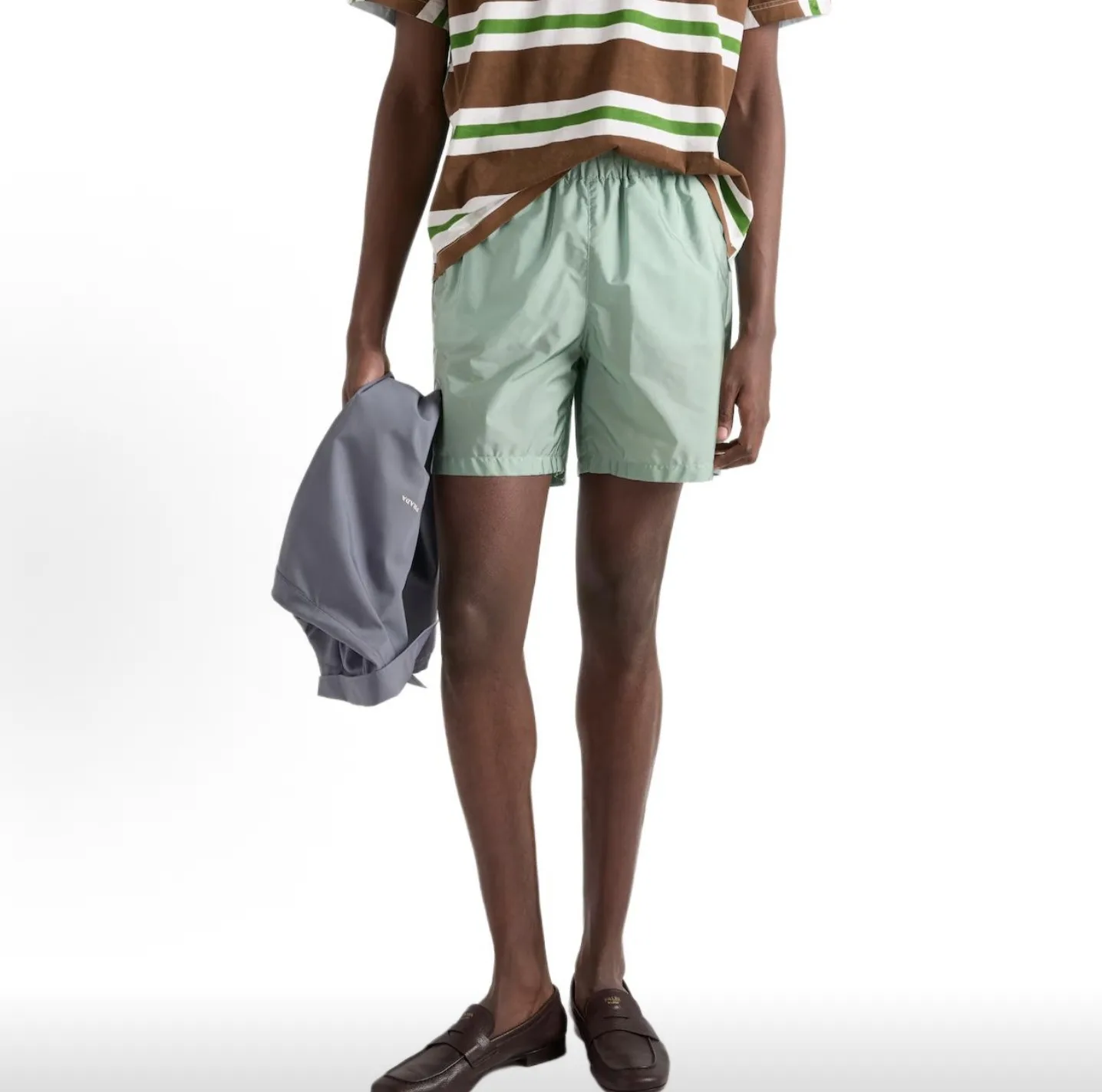 Prada Turquoise Re-Nylon Swim Trunks