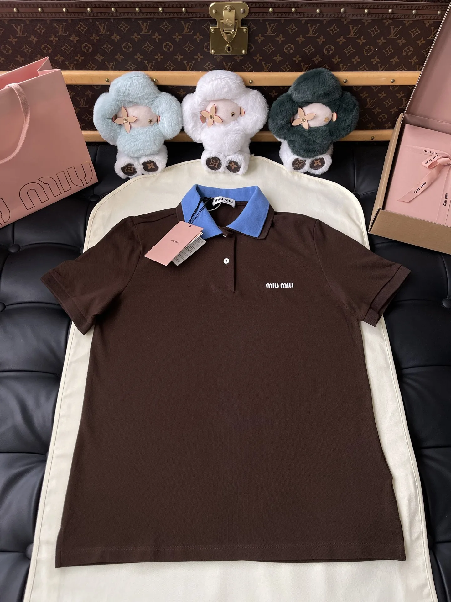 미우 미우 코튼 피케 폴로 셔츠