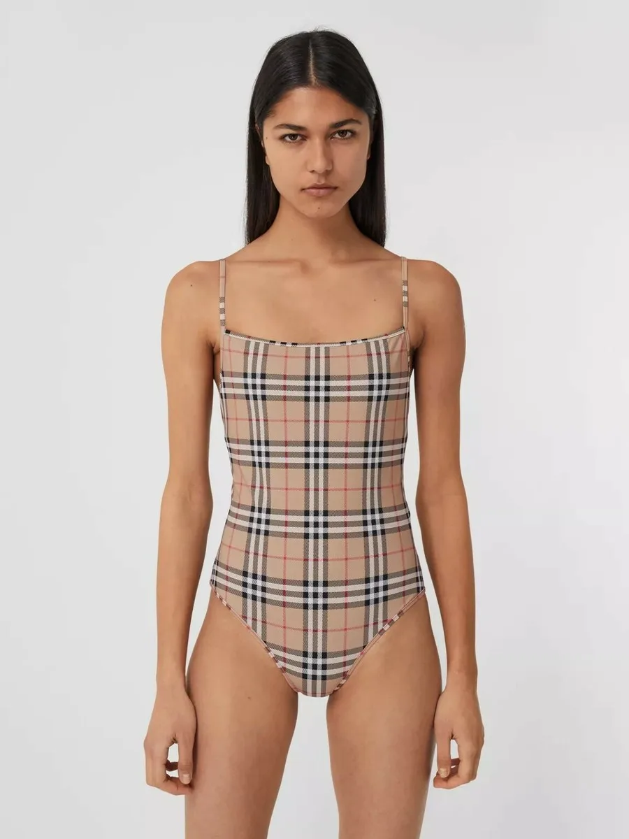 Burberry 빈티지 체크 패턴 원피스 수영복