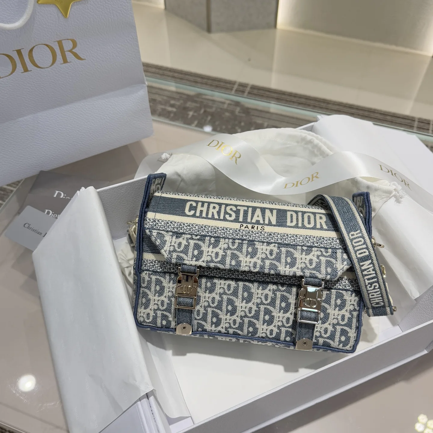 디올 Diorcamp 스몰 백 M1241OEEO_M49E   23cm