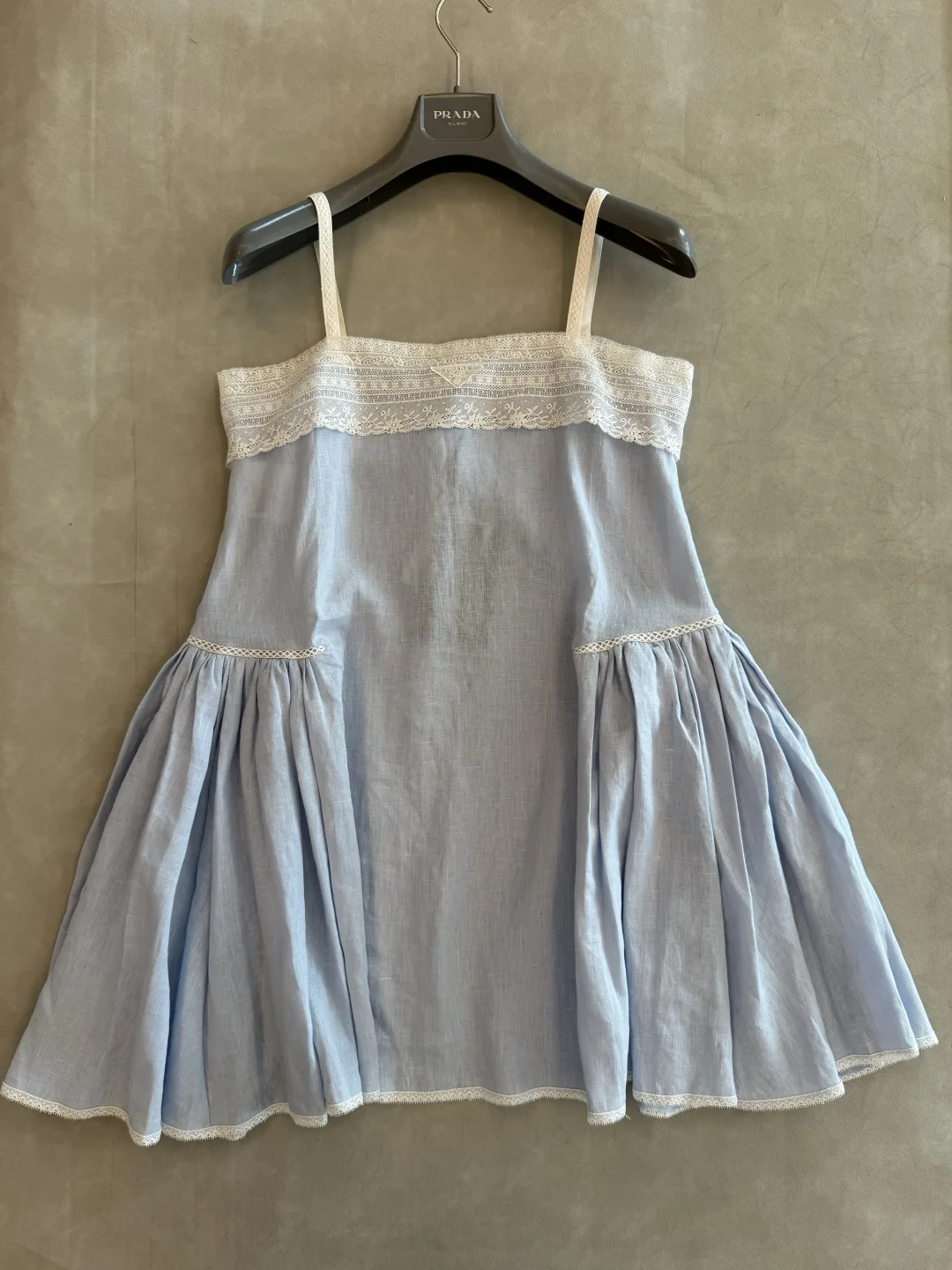 Astro Embroidered Linen Mini-dress